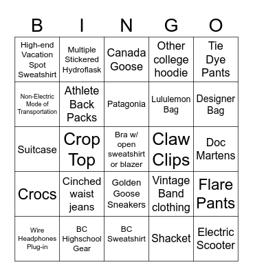 People of BC BINGO Card