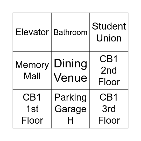 Genre Bingo Card