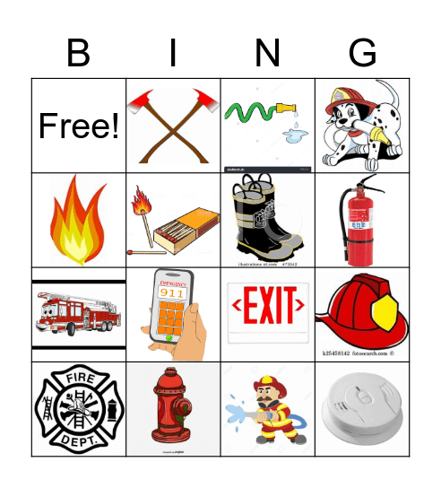 Fire Safety Bingo Card