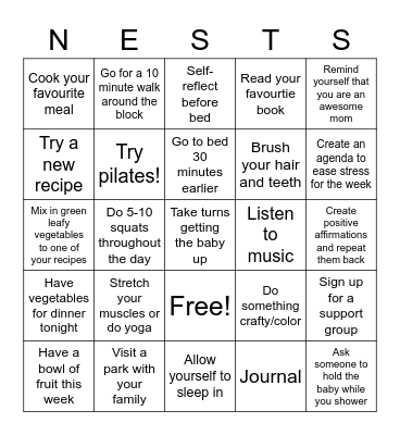 LIFE WITH BABY BINGO Card