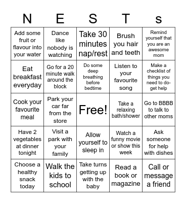 LIFE WITH BABY BINGO Card