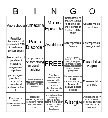 End of the year bingo  Bingo Card