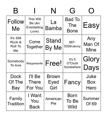 Beefs Cover All Bingo Card