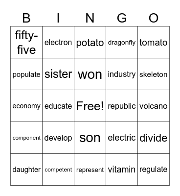 5.4 BINGO Card