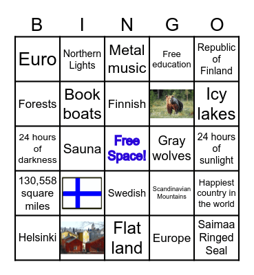 Finland Bingo! Bingo Card