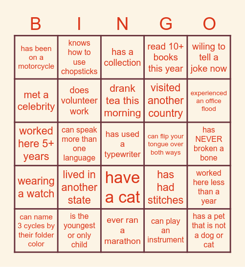 MYHAT/SP Retreat 2021 Bingo Card