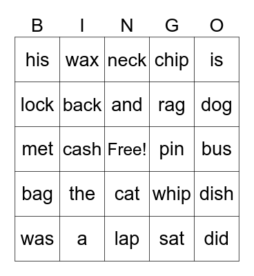1.3 BINGO Card