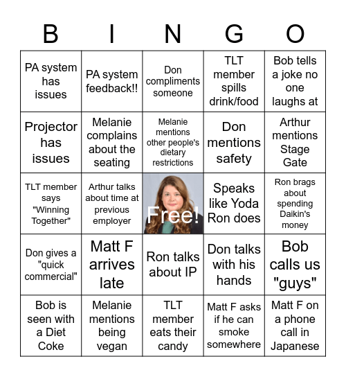 TLT Bingo! Bingo Card