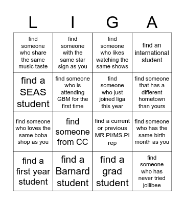Bingo Card