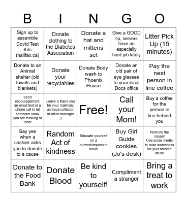 VOLUNTEER WITH ANALYZE RE Bingo Card