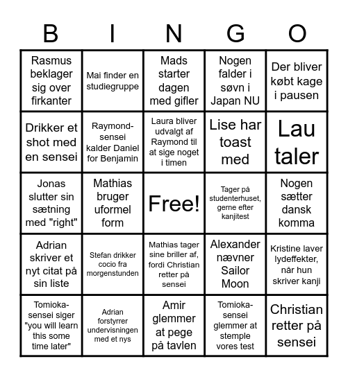 Japanstudier Bingo Card