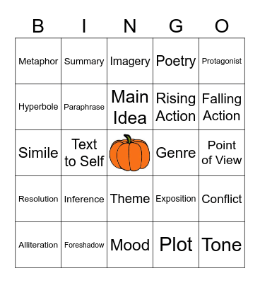 LITERACY NIGHT Bingo Card