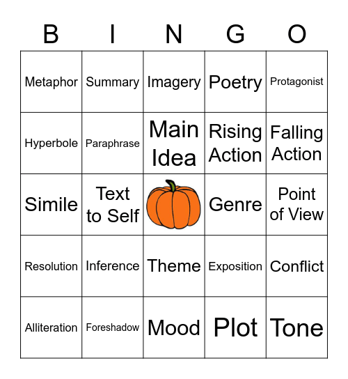 LITERACY NIGHT Bingo Card