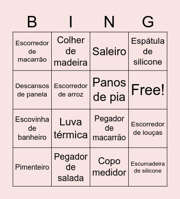 BINGO - CHÁ DA SARA E DO ROMÁRIO Bingo Card