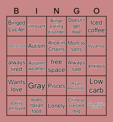 How similar are you to Tara? 🤔 Bingo Card