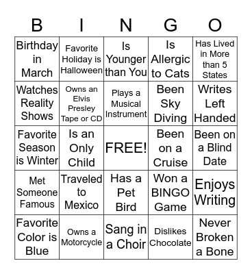 Bingo Card