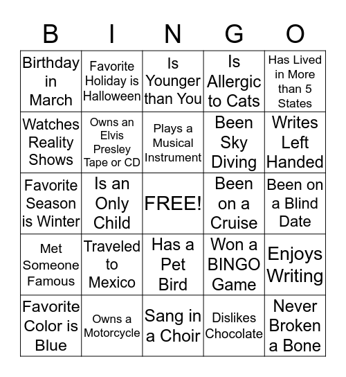Bingo Card