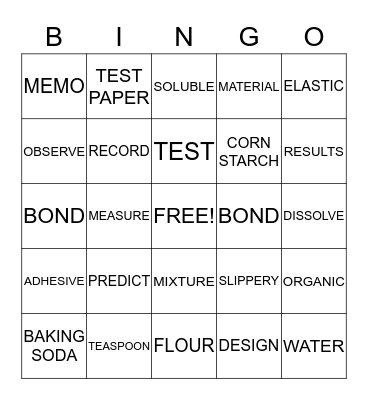 STICKY ROAD Bingo Card