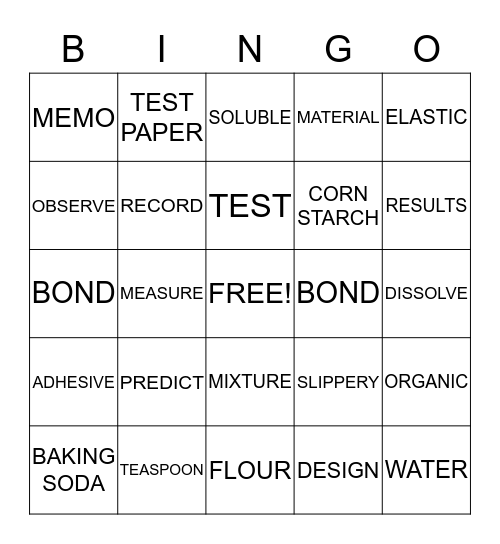 STICKY ROAD Bingo Card