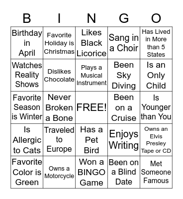 Bingo Card