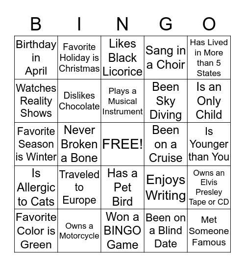 Bingo Card