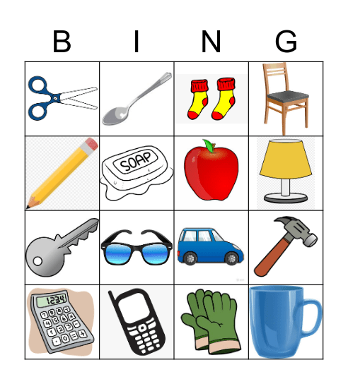 Object Function Bingo Card