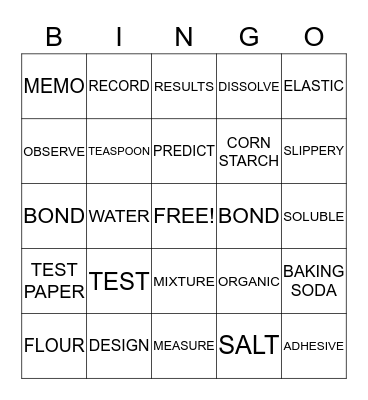 STICKY ROAD Bingo Card