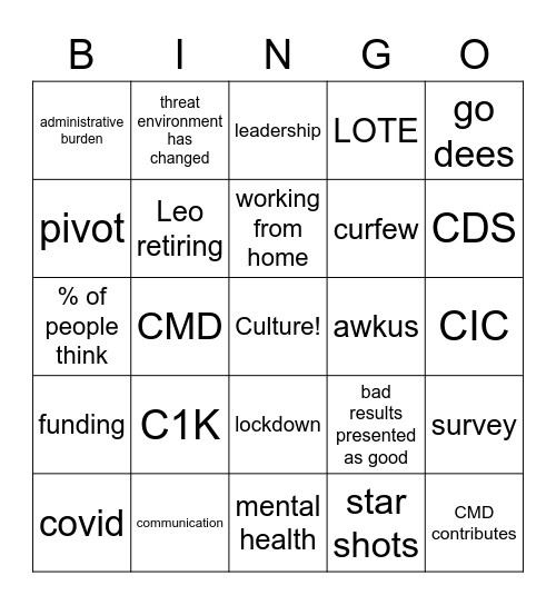 Bingo Card