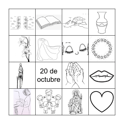 Lotería Mater Admirabilis Bingo Card