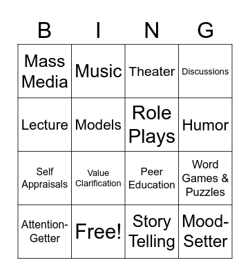 Guest Speaker Bingo Card
