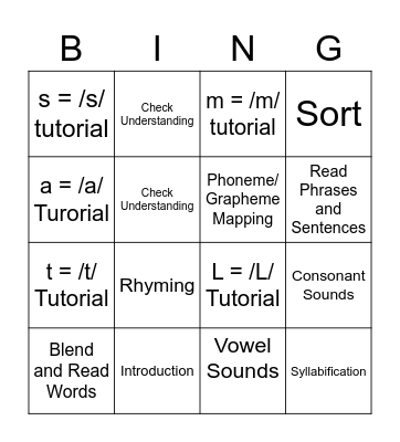 Level 1 Unit 1 Lesson 1 Bingo Card