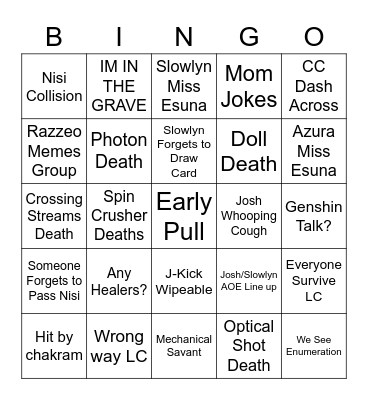 Tea Bingo 15 Bingo Card