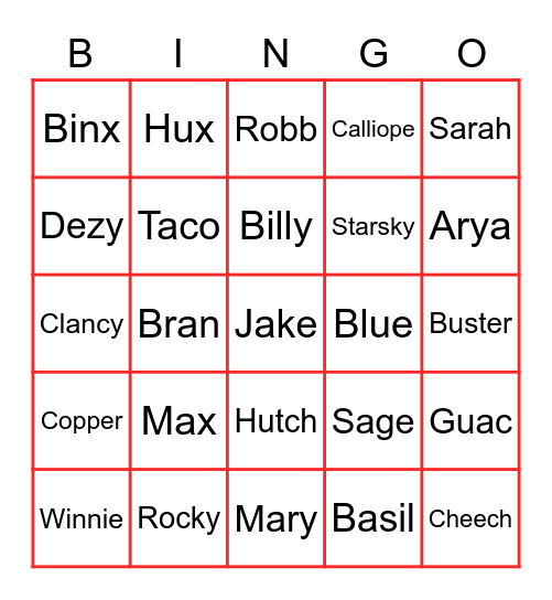 Save One Soul ARL Bingo Card