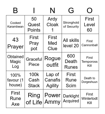 Easy Bingo Card