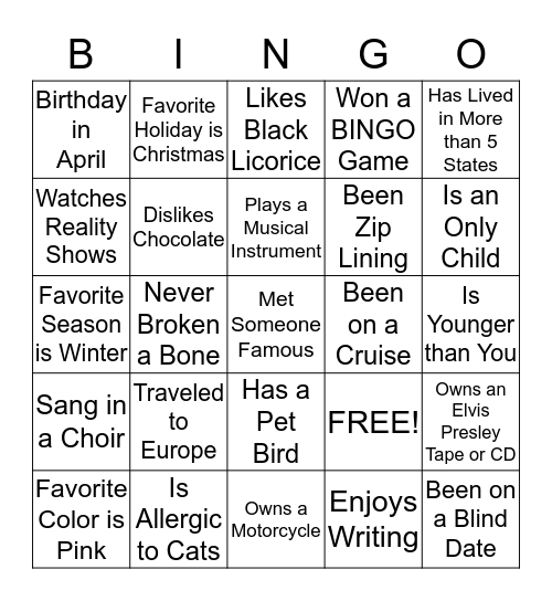 Bingo Card