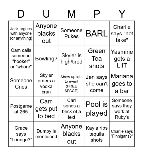 Old Heads B I N G O Bingo Card
