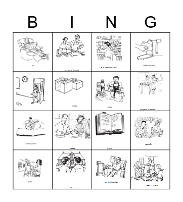 mas actividades después de la escuela Bingo Card