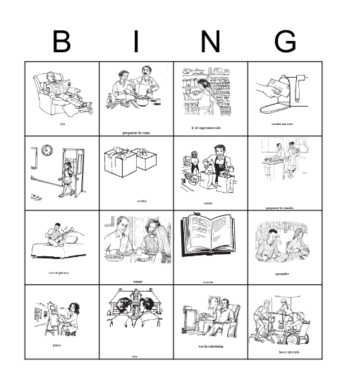 mas actividades después de la escuela Bingo Card