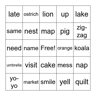 Seedbed A2 1.2 Bingo Card