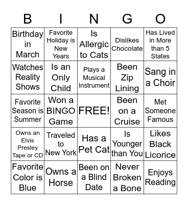 Bingo Card