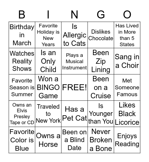 Bingo Card
