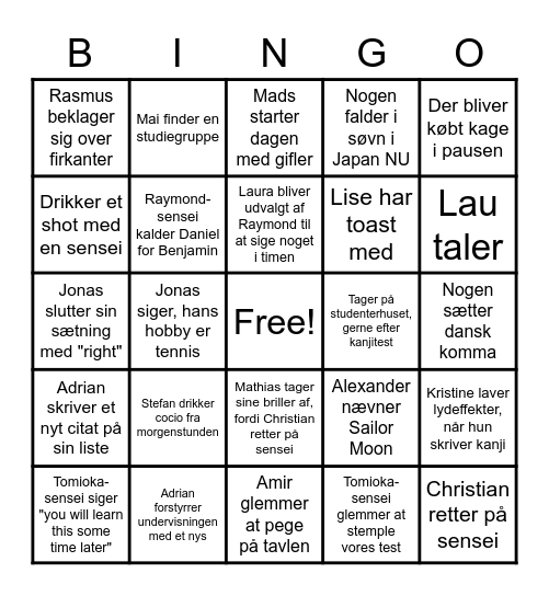 Japanstudier Bingo Card