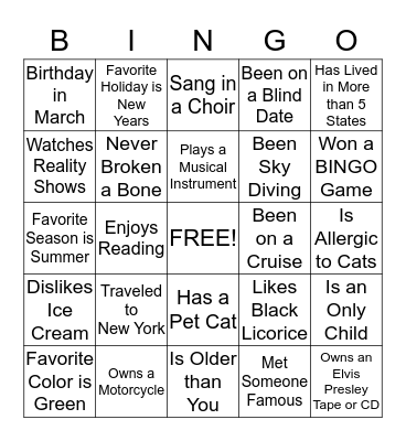 Bingo Card