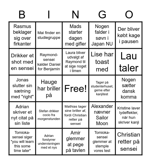 Japanstudier Bingo Card