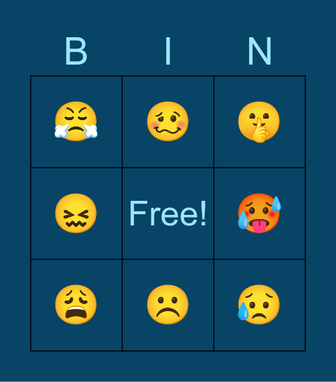 Emoji  Bingo Card