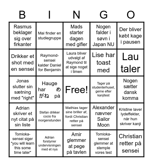 Japanstudier Bingo Card