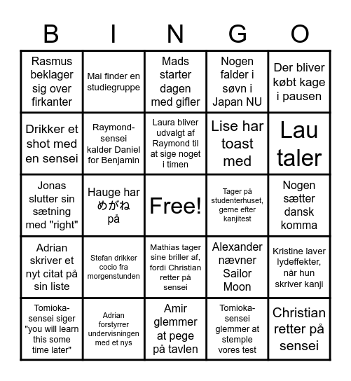 Japanstudier Bingo Card