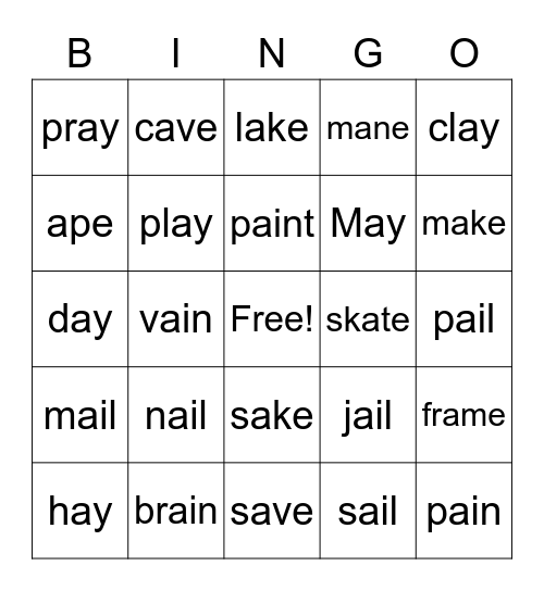 TH01 U4 Phonics Bingo Card