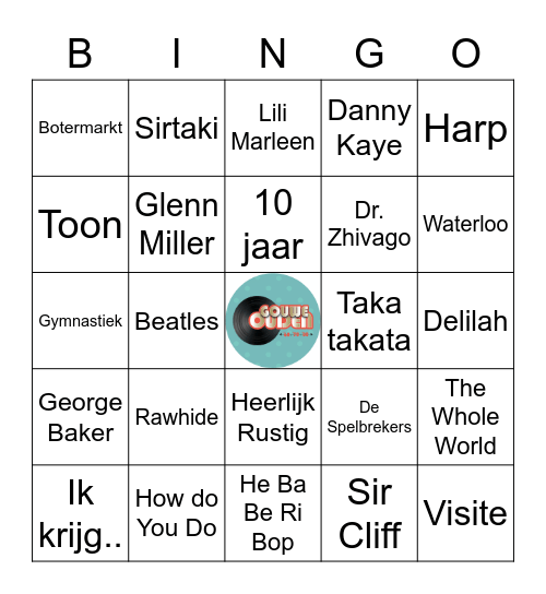 Muziek Bingo Warande Bingo Card