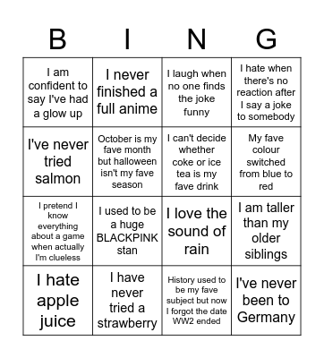 Building Laughter Bingo Card